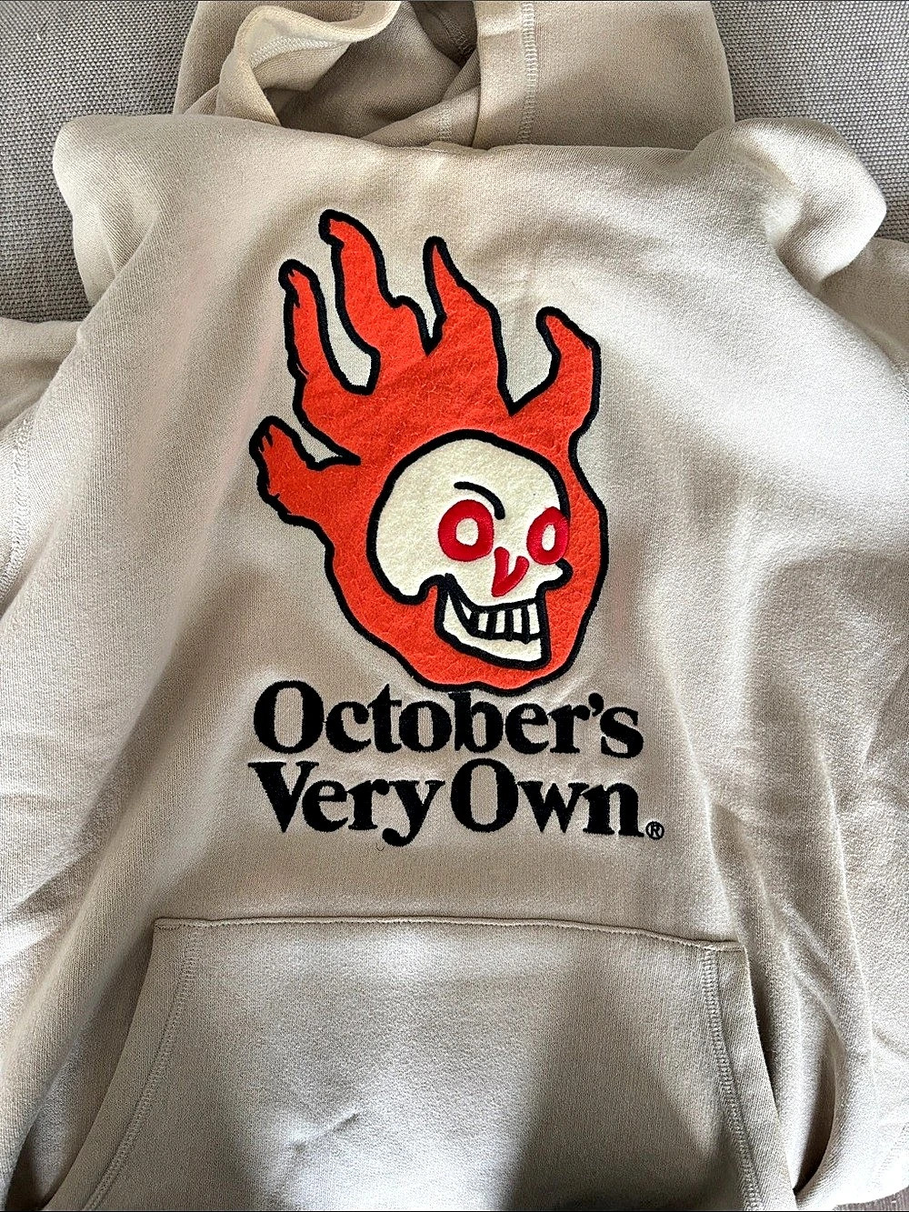 October'Small Very Own OVO Hot Skulls Hoodie Cream Small